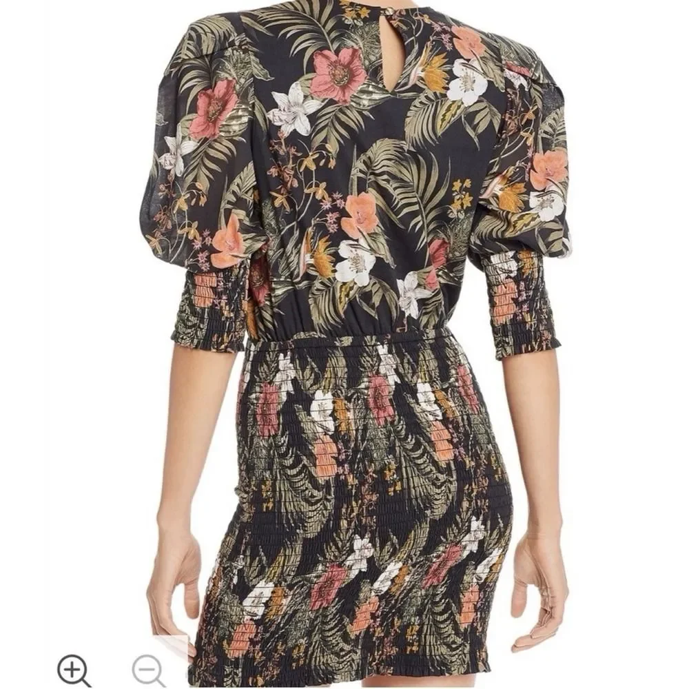 Rebecca Minkoff Geneva Dress Smocked Floral Print Dress. Sz XL